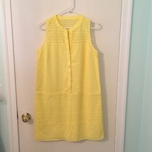 Loft Yellow Eyelet Dress